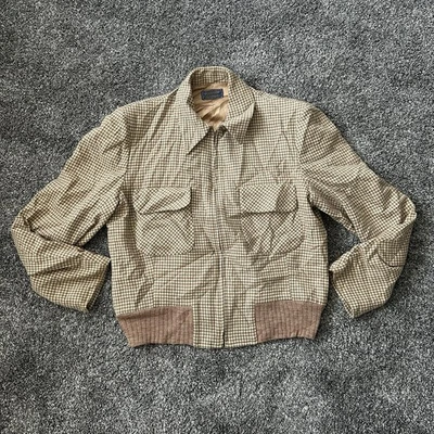 Vtg 50s Pendelton Woolen Mills Virgin Wool Bomber Jacket Talon Zip Plaid USA - Image 1 of 4
