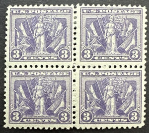 US 1919 Scott 537 Block of 4 MH OG Victory Issue - Picture 1 of 2