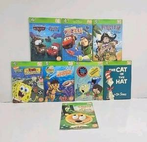 Leap Frog Tag Storybooks Boy Lot of 8 Diego Pirates Pixar Pals Cars Spongebob - Picture 1 of 3
