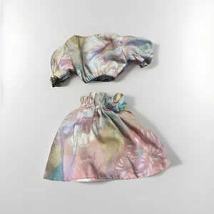 Vintage Mattel Barbie Fashion Favorites Pastel Floral Outfit 1992 783 Skirt Top - Picture 1 of 3