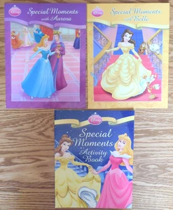 NEW Lot of 3 Disney "Special Moments" Books:  Aurora*Belle*Princess Activity Bks - Picture 1 of 6