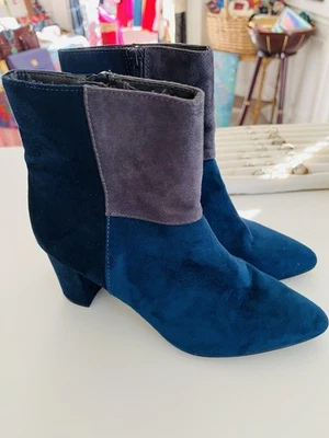 Замшевые ботильоны Color Block 2. Женские туфли на каблуке 5 дюймов - Изображение 1 из 4