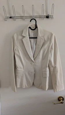 Blazer Mia Carna Forrado Piel de Cordero Blanco (Hecho en Corea) - Para Mujer 9  Foto 1 de 4