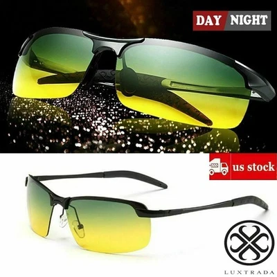 Day Night Vision Polarized Sunglasses Driving Sports Pilot Sun Glasses For Men - Изображение 1 из 4