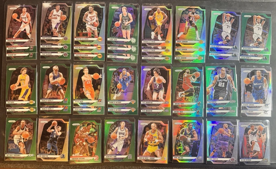 LOTE (46) verde prata Panini Prizm NBA Legends 2024-25 Gasol, Bird, Magic, Wade - Imagem 1 de 4