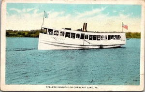 Postal de barco STEAMER IROQUOIS en Conneaut Lake Pennsylvania - Imagen 1 de 2