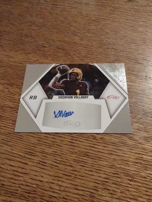2023 SAGE SILVER FOIL AUTO OF XAZAVIAN YALLADAY - ARIZONA STATE CARD # A-XV - Image 1 of 2