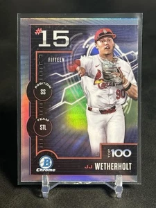 2025 Bowman #BTP-15 JJ Wetherholt Bowman Scouts Top 100 Prospect Cardinals - Bild 1 von 2