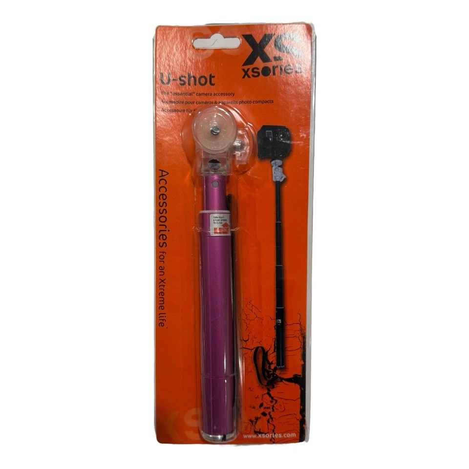 U-Shot Telescopic Aluminum Pole for Compact/Action Camera 19" PINK - Image 1 of 1