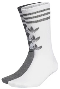 ADIDAS CREW PERFORMANCE TREFOIL SOCKS - 2 Pairs - Picture 1 of 2