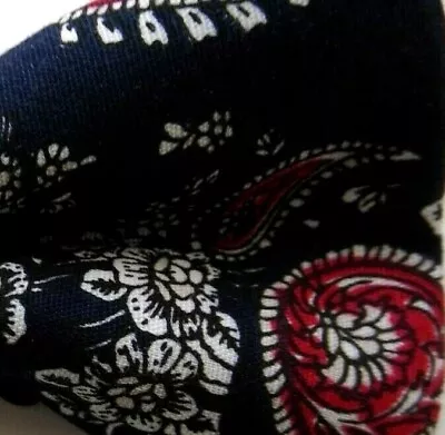 Pajarita de algodón cachemir azul rojo pre atada para hombre Foto 1 de 4