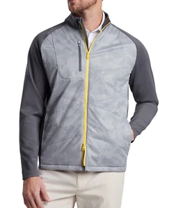 Peter Millar S Endeavor Elite Hybrid Mens Jacket Gale Iron Full Zip Coat $245 - Picture 1 of 10