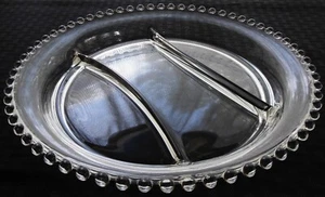 Imperial Glass Clear (Stem 3400) Candlewick 3 Part 10 1/2" Relish Tray - Picture 1 of 8