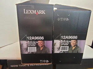 Lexmark 12A9686 Toner Cartridge Black. 2 Pack OPEN BOX. T630,T632,T634,X630,X632 - Picture 1 of 9