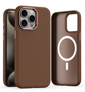 For iPhone 16 Pro Max 15 14 13 12 Slim Magnetic Leather Case Phone Rugged Cover - Picture 1 of 11