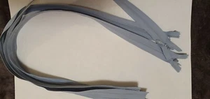 Concealed, Invisible light grey blue zip 22 inch 56cm x1 - Picture 1 of 2