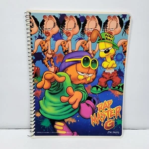 Vintage Rapping Garfield Spiral Notebook Rap Master G Jim Davis NEW Barky Bark - Picture 1 of 5