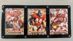 SAN FRANCISCO 49ERS 3 CARD PLAQUE STEVE YOUNG TOM RATHMAN JOHN TAYLOR - Picture 1 of 1