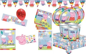 PEPPA PIG Happy Birthday Party Supplies Tableware Balloons Decorations Banners - Picture 1 of 23