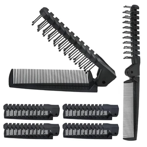 6PCS Travel Folding Hair Brush and Comb Set, Anti-Static Mini Pocket Combs for M - Picture 1 of 7