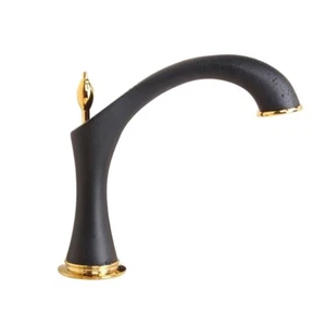 Bathselect Bishop Matte Black & Gold Commercial Automatic Sensor Faucet - Picture 1 of 3