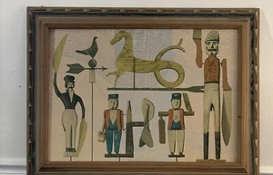 Rare Art Print NY Graphic Society Greenwich CT Framed 1967 Wind Borne Creatures - Picture 1 of 21