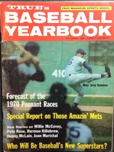 TRUE’S BASEBALL 1970 YEARBOOK ~ Jerry Koosman cover ~ REAL NICE!!! - Picture 1 of 5