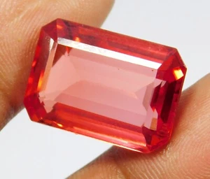 Certified 18.85 Ct Natural Brazilian Pink Morganite Emerald Cut Loose Gemstone - Picture 1 of 6