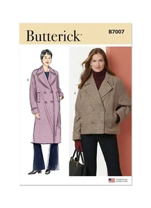 Abrigo y chaqueta Butterick PATRÓN DE COSTURA B7007 Misses' tallas 8-16 o 14-22 - Imagen 1 de 7
