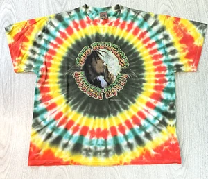 Vintage 1999 Bob Marley Zion Rootswear Natural Mystic Tie Dye T Shirt XL - Picture 1 of 6