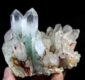 Quarzo fantasma verde naturale 390 g 90 mm con fucsite fantasma Madagascar CM502828 - Foto 1 di 5