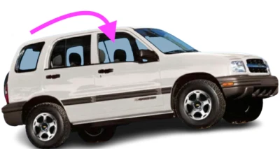 Se adapta a: 1999-2006 Chev.Tracker, Suzuki Vitara y Grand puerta delantera derecha ventana vidrio Foto 1 de 4