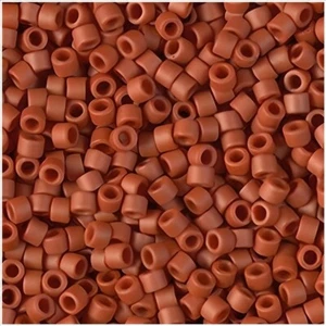 DB2288 Miyuki Delica Seed Beads Size 11/0 Frosted Opaque Glazed Sienna 7GM Tube - Picture 1 of 5