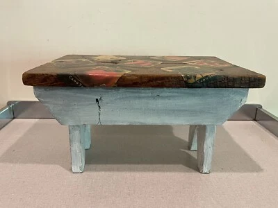 Taburete de ordeño taburete escalonado Chippy PINTADO casa de campo de colección Foto 1 de 4