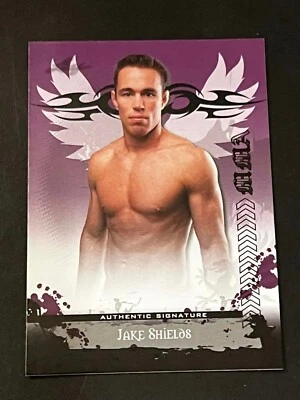 2010 Leaf PURPLE PROOF MISSING AUTOGRAPH & #/25 Jake Shields - Image 1 of 2