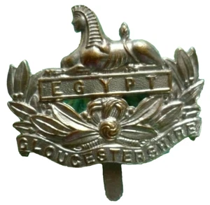 WW1 Gloucestershire Regiment Cap Badge WM Slider Antique Org - Picture 1 of 4