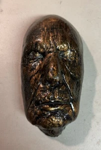 Vincent Price Lebens/Tod Maske. 2 Ton Gold & Schwarz Vintage Schwer Harz/Gips - Bild 1 von 4