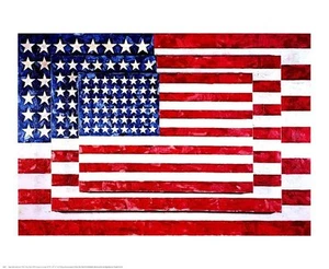 Three Flags by Jasper Johns Art Print American Flag Poster 22x27 - Picture 1 of 1