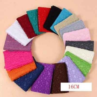 Delicate 1 yard Elastic/Spandex lace trim Soft Flower Floral trim 21 Colors 766 - Image 1 of 4