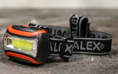 VALEX Lámpara Frontal LED Head Banda Color Negro Letras Gris 1152241 - Imagen 1 de 4