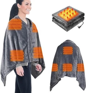 Electric Heated Blanket USB Heated Blanket 8 Heating Zones Electric Heated Shawl - Picture 1 of 1