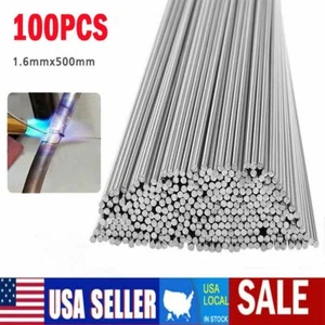 100pcs 1.6MM x 50CM Easy Melt Welding Rods Low Temperature Aluminum Wire Brazing - Picture 1 of 9