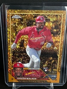 2023 Topps Gilded Collection Jordan Walker Mini Diamond Gold Etch 12/50 Cardinal