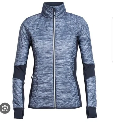 Jaqueta feminina ICEBREAKER Helix MerinoLOFT zíper completo S isolada cinza urze - Imagem 1 de 4