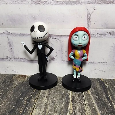 Figuras de vinilo de 3" de Jack y Sally de Disney Culturefly Pesadilla antes de Navidad Foto 1 de 4