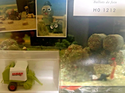 CLAAS ROUND BALER & FARM ROUND & SQUARE HAY BALES/ HAYSTACKS - HO Scale KIT NEW - Image 1 of 4