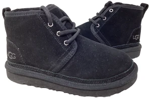 UGG Youth Boy's Neumel II Lace Up Comfort Chukka Boots Black Size:3 182O - Picture 1 of 5