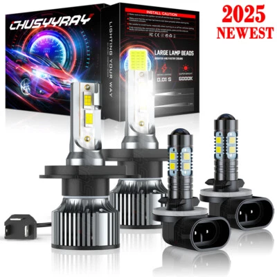 For Hyundai Tucson 2005-2008 2009 Combo LED Headlight High/Low+Fog Light Bulbs - Image 1 of 4