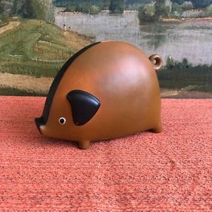 Vintage MCM Ceramaster Coin Bank Original Stopper Boar Pig Animal 60s 70s Kids - Picture 1 of 7
