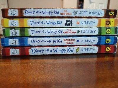 Diary of a wimpy kid paper backbooks 1234 and seven - Image 1 of 2